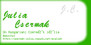 julia csermak business card